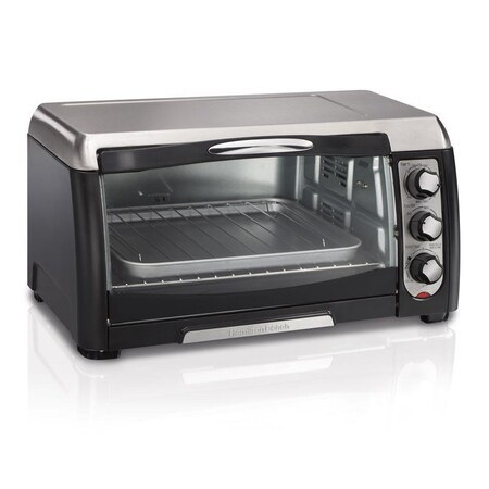 Hamilton Beach HB Stainless Steel Black/Silver 6 slot Toaster Oven 11 in. H X 18.75 in. W X 15.13 in. D 31330D
